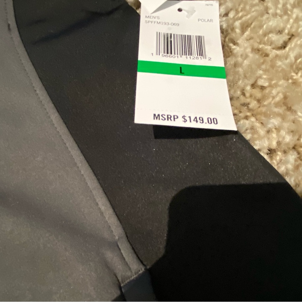 Spyder NWT Mens zip up hooded jacket black gray size large - Picture 11 of 13